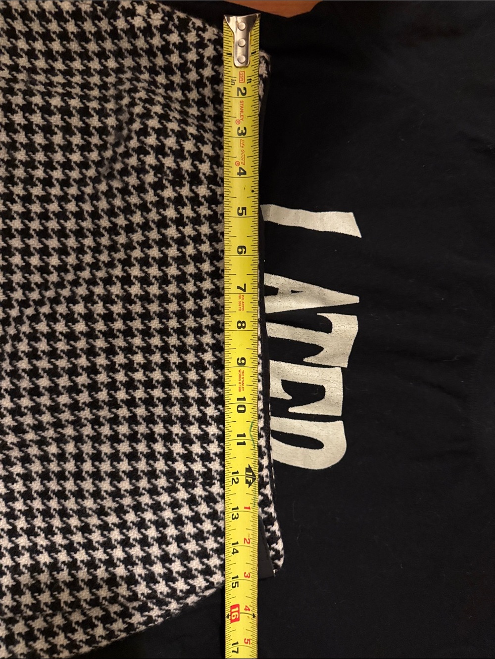 Vintage Ralph Lauren Black and White Houndstooth Wrap Skirt - Picture 7 of 9